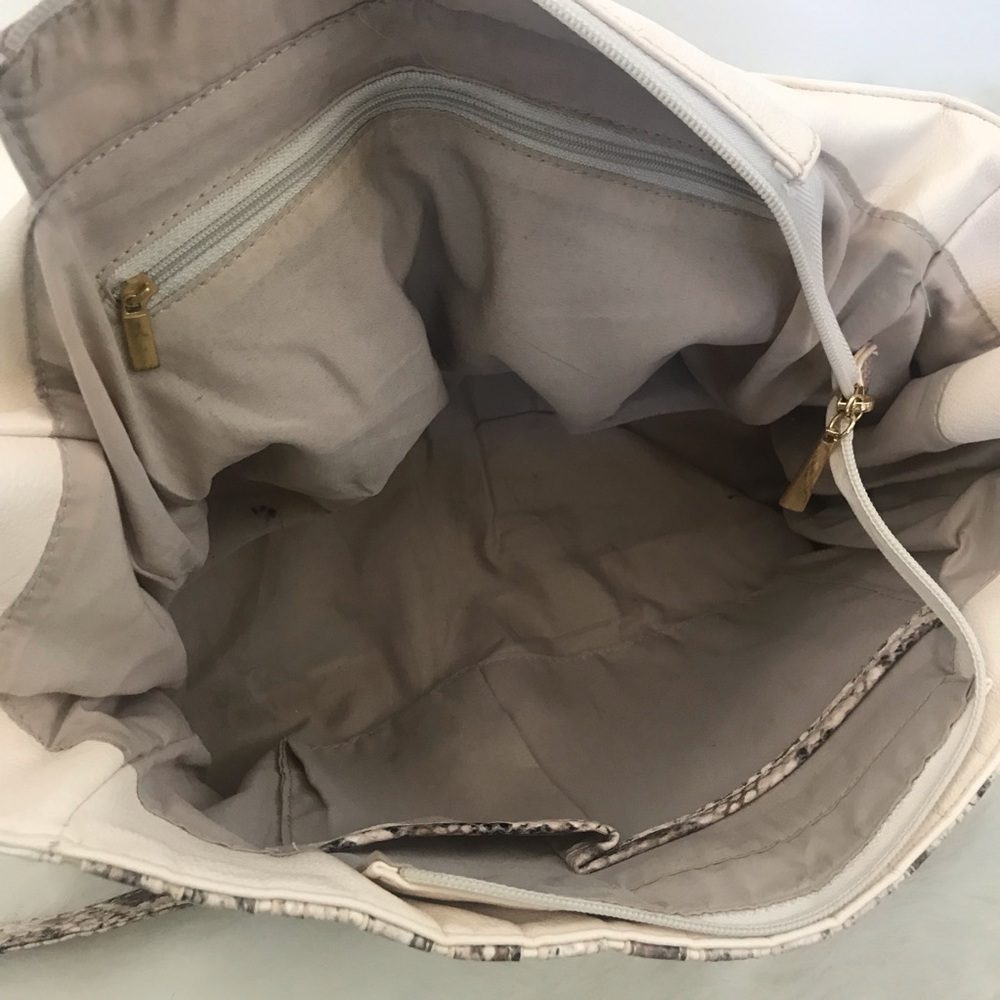 Snake Print Satchel Bag With Adjustable Shoulder - image 7